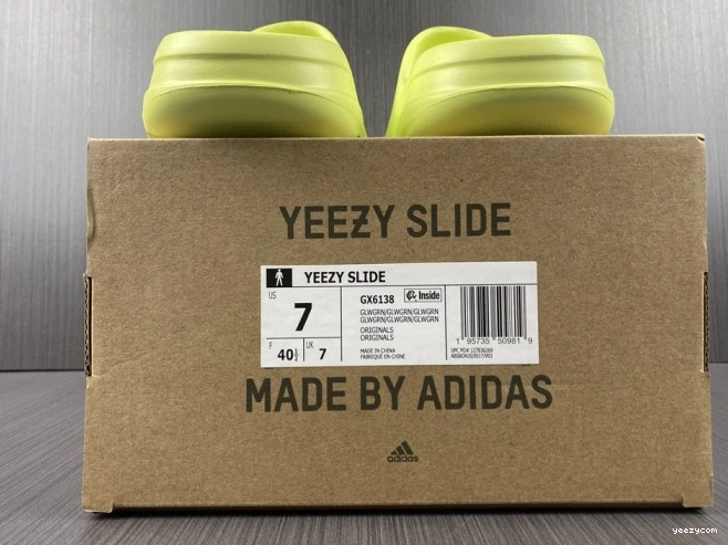 Slide GX6138 Adidas Yeezy Green 0710